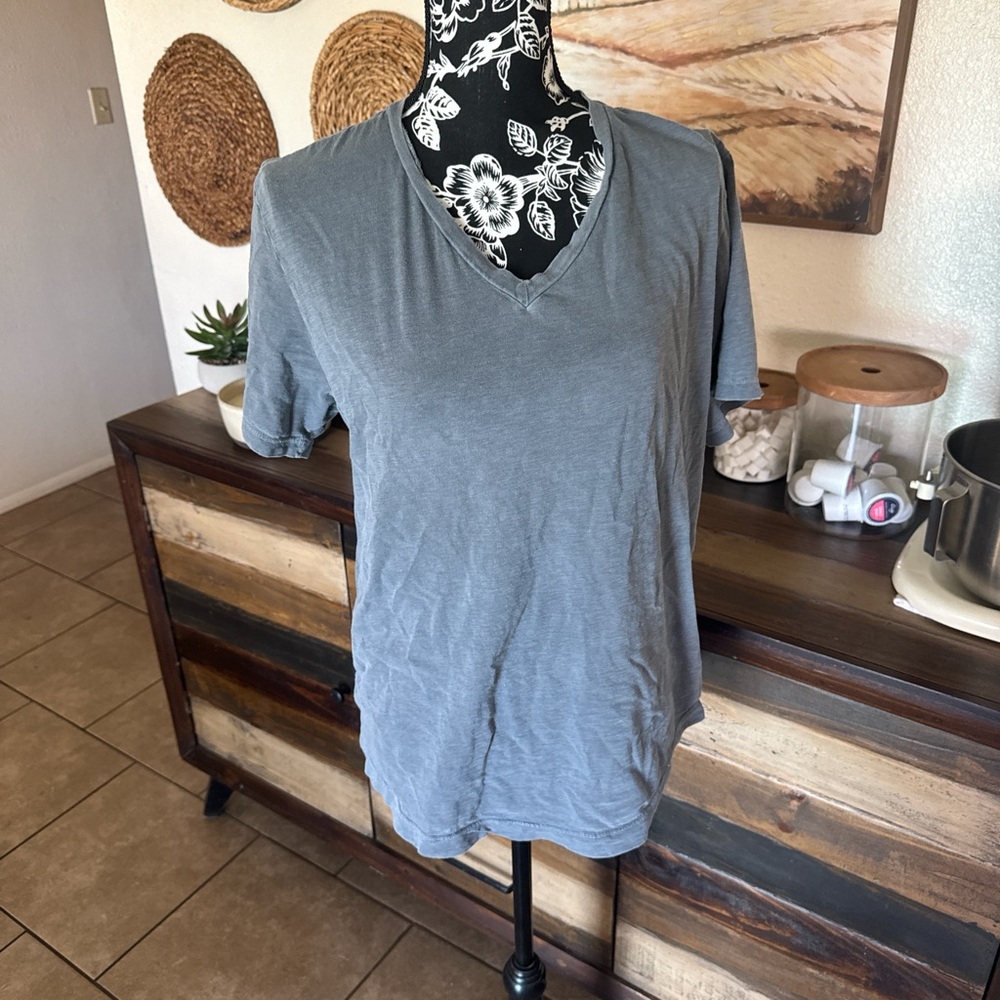 Buck Mason Women's V-Neck Tee - Heather Gray
